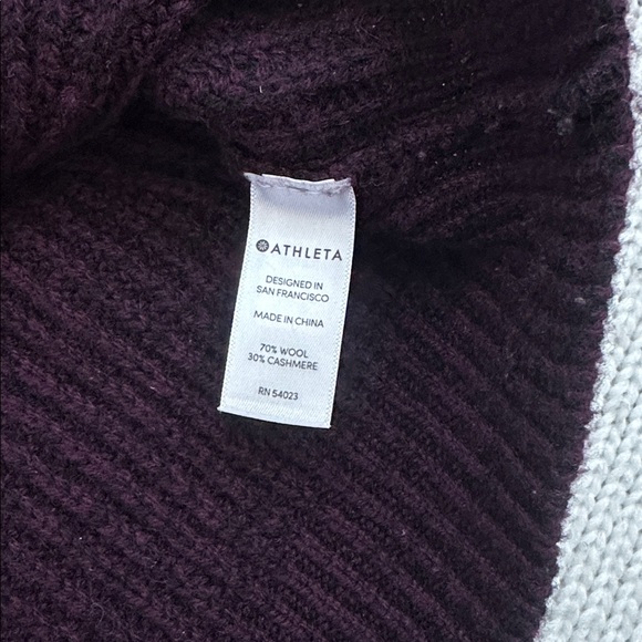 Athleta Wool/Cashmere Sweater Purple Size Small - Picture 3 of 7